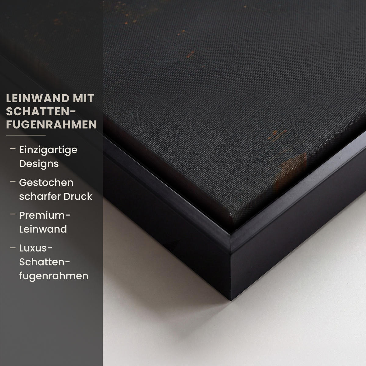 LEINWAND Bilder mit Rahmen - Goldene Reflexion auf dem Wasser - 90x90 - Anthrazit, Textil (90/90cm) - MuchoWow