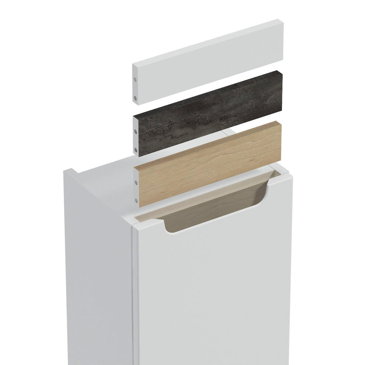WASCHTISCH 80cm Livia Weiß - Weiß, Holzwerkstoff (80/30/45cm) - Petits-meubles