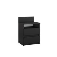 NACHTTISCH Monty Schwarz 39.6 x 59.1 cm - Schwarz, Holzwerkstoff (32.3/59.1/39.6cm) - Vicco