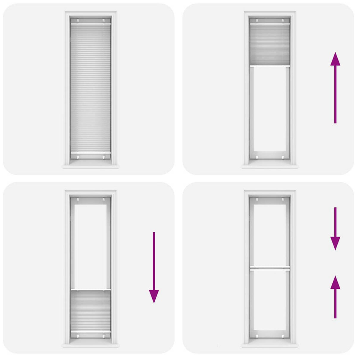 PLISSEE 55/200 cm Stoffbreite 54,4 cm aus Polyester Weiß - Weiß, Textil (55/200cm) - vidaXL