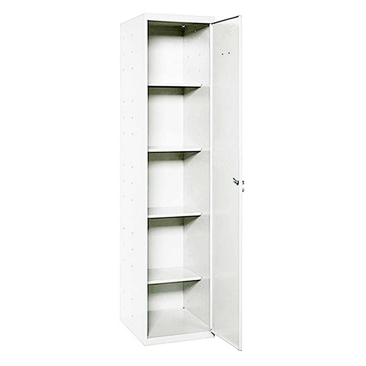 PUTZMITTELSCHRANK Amego HxBxT 180x40x40 cm 4x Fachboden Weiß-Weiß - Weiß, Metall (40/180/40cm) - PROREGAL