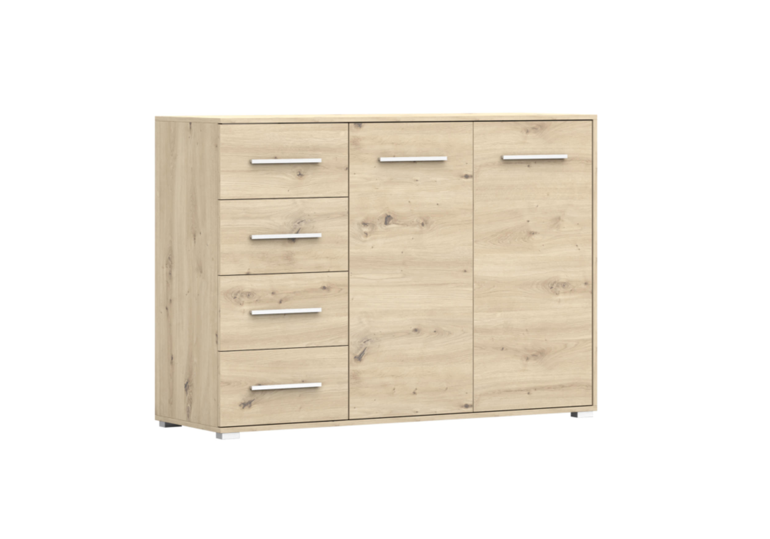 KOMMODE - Highboard IRYS 01 2D4S Artisan - Eiche Artisan, Holzwerkstoff (135/95/45cm) - Möblo