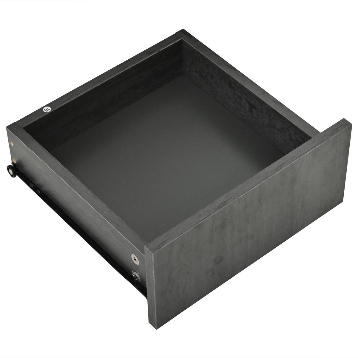 TV-ELEMENT in Grau TV-Schrank mit Kabelmanagement und Schubladen für 70" TV, B160/T40/H38.5cm - Transparent/Grau, Holzwerkstoff (160/38.5/40cm) - STILVORA