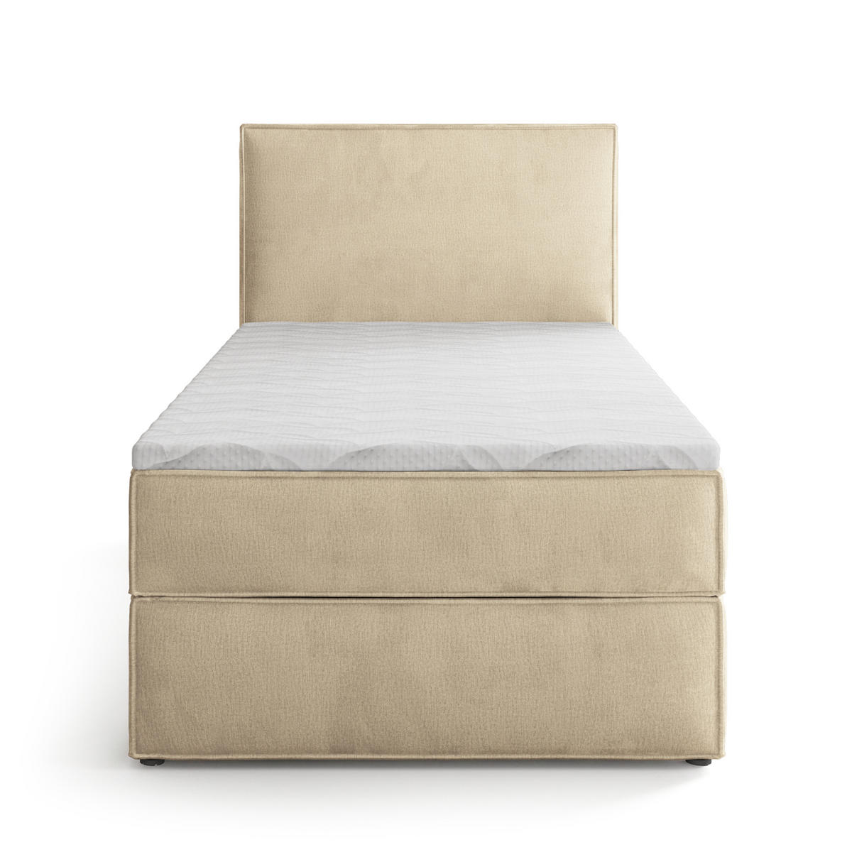 POSTEL Boxspring PELLIO 90x200 cm Krémová - krémová, kompozitní dřevo/textil (90/200cm) - MASSENO