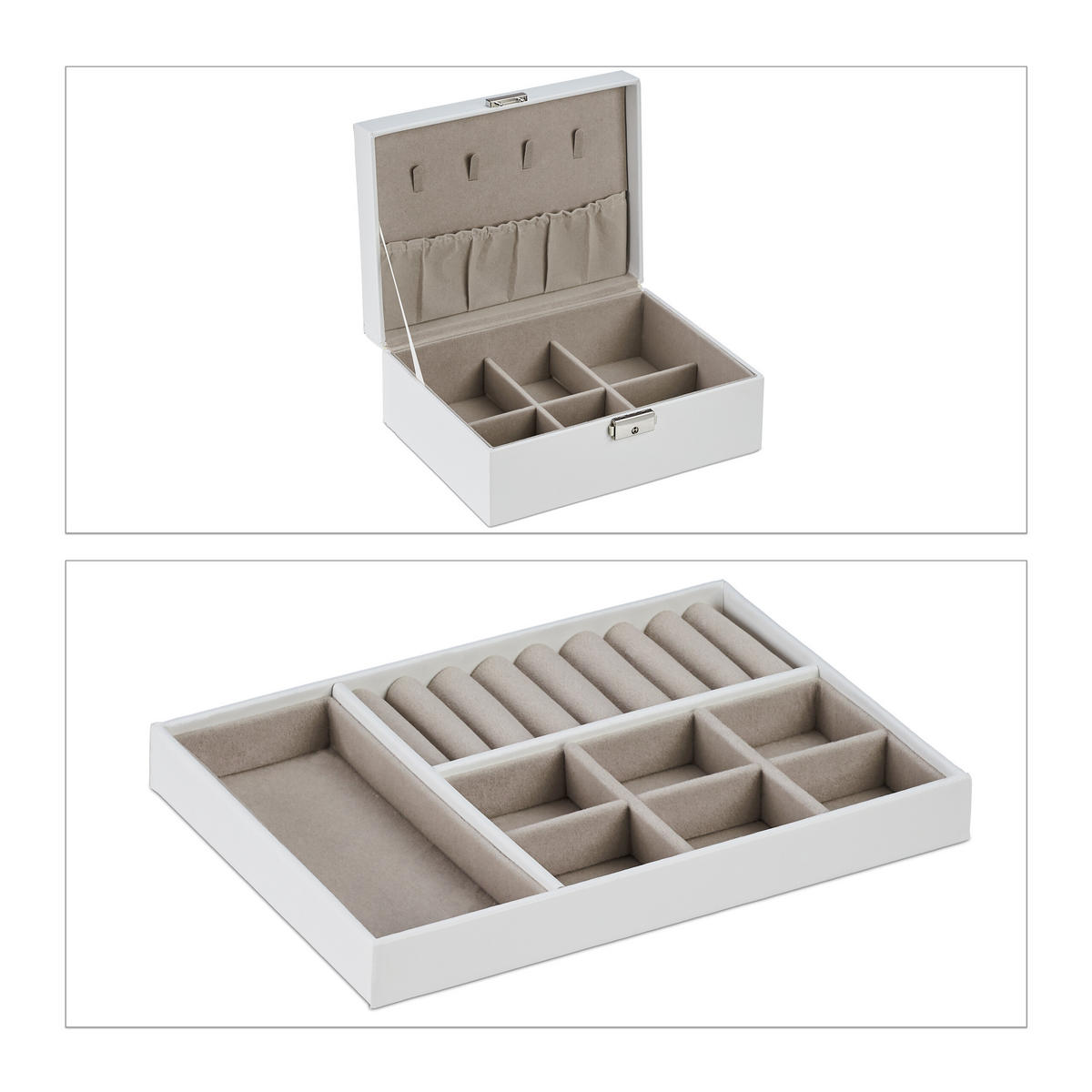 SCHMUCKKASTEN - Multicolor, Holzwerkstoff/Kunststoff (23/9.5/17.5cm) - Relaxdays