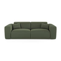 SCHLAFSOFA GERADE Rastergewebe Olivgrün 234cm - Olivgrün, Textil (234/73/95cm) - Sia Home
