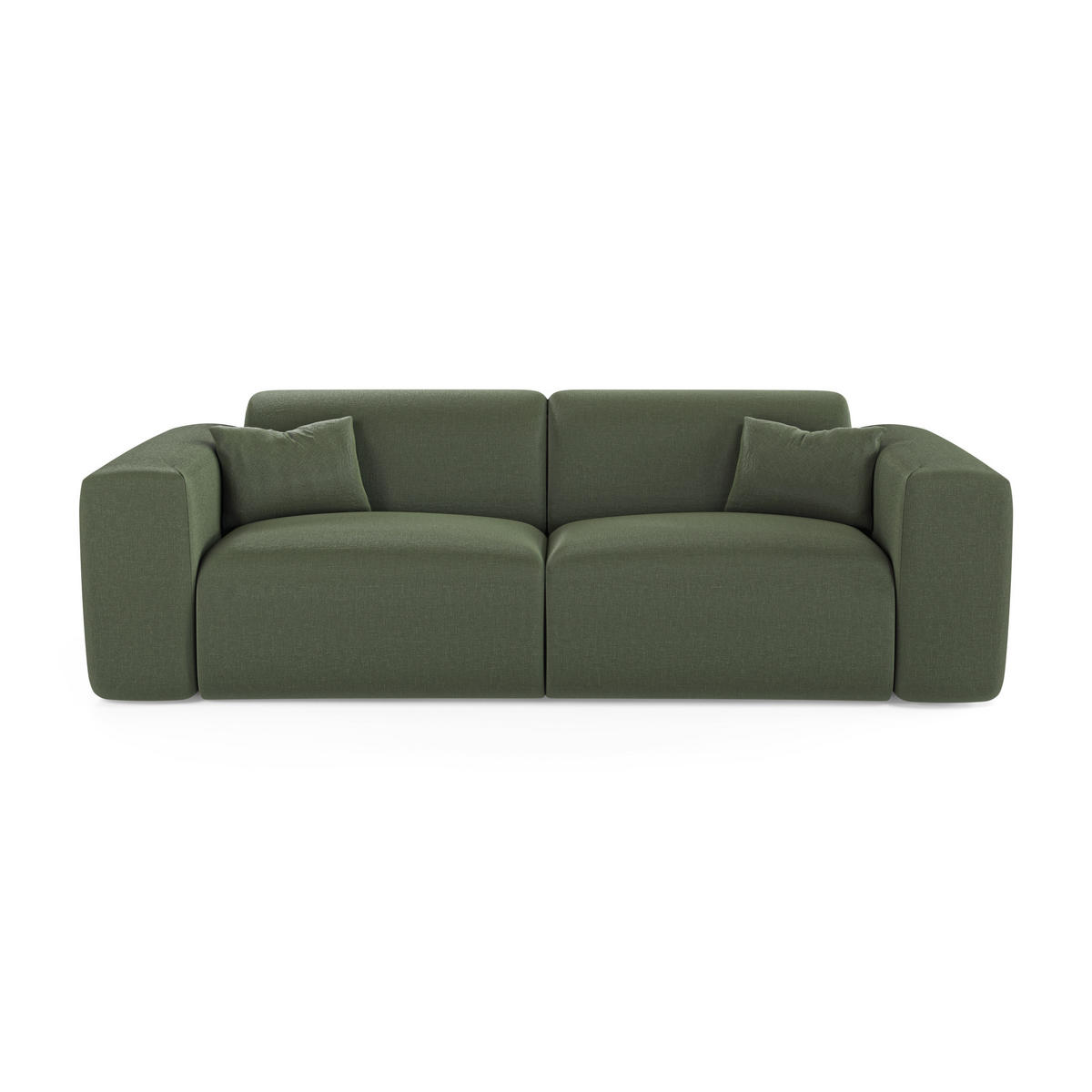 SCHLAFSOFA GERADE Rastergewebe Olivgrün 234cm - Olivgrün, Textil (234/73/95cm) - Sia Home