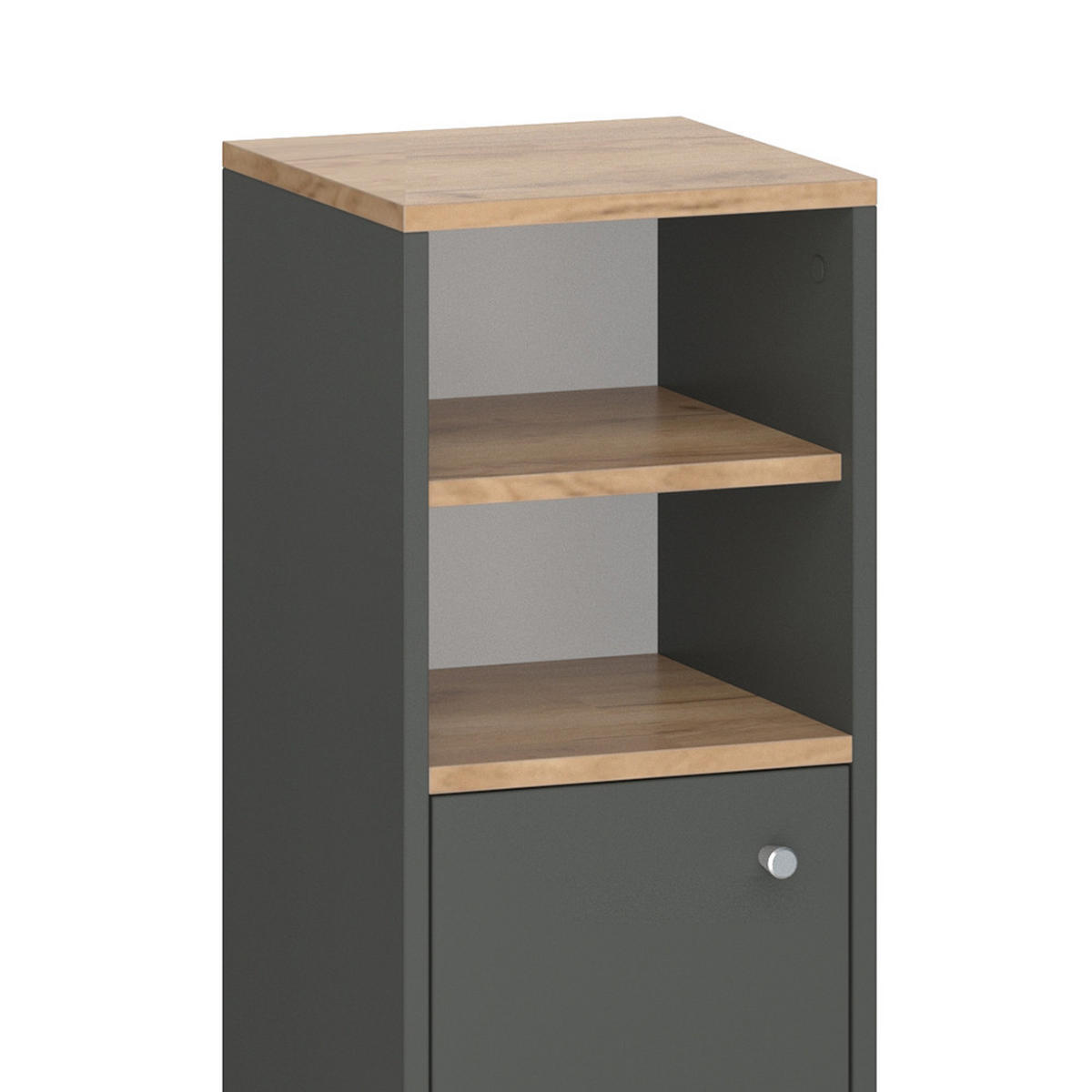 MIDISCHRANK Senyo Anthrazit 30 x 95 cm - Anthrazit, Holzwerkstoff (30/95/30cm) - Vicco