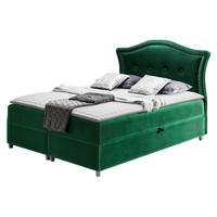 BOXBETT Bedran Lux - Smaragdgrün, Holz (120/200cm) - MIRJAN24