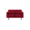 ZWEISITZER-SOFA Lioni-Kronos 2 - Rot, Holz/Textil (143/84/94cm)