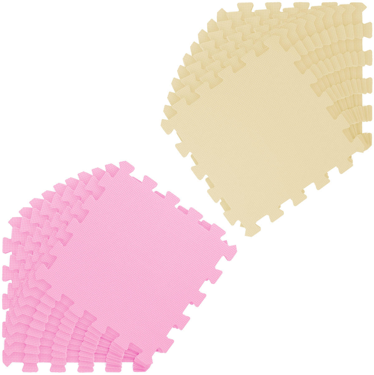 SPIELMATTE ab Null - 180/90/1 cm Puzzlematte Beige - Multicolor, Kunststoff (30/30cm) - Littletom