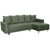 ECKSCHLAFSOFA Willow grün - Grün, Textil (225/150cm) - Beautysofa