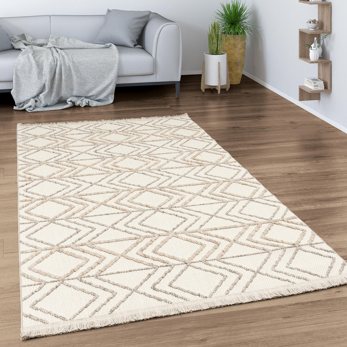 KURZFLORTEPPICH 200/290 cm Buckman 464 - Creme, Textil (200/290cm) - Paco Home