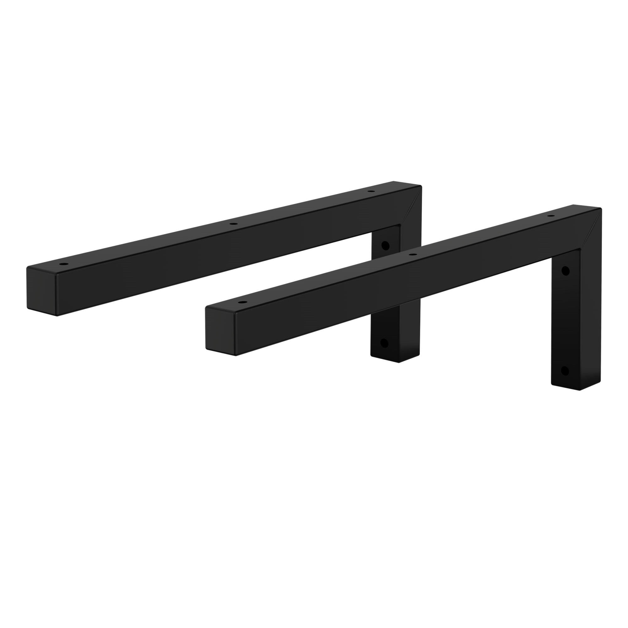 REGALHALTERUNG - Schwarz, Metall (15/3/40cm) - ML-DESIGN