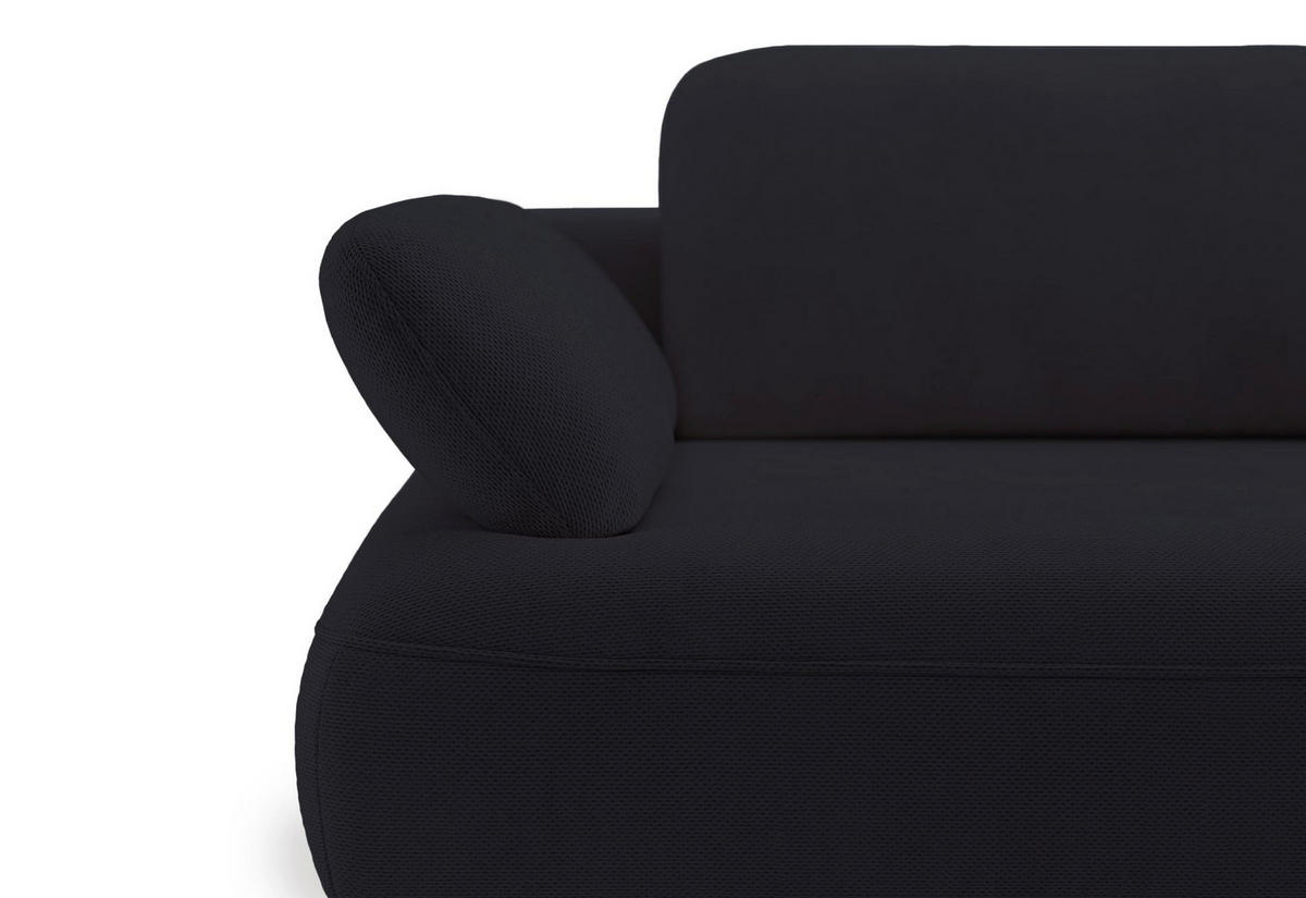 ECKSOFA Avolla Anthrazit rechts - Schwarz, Textil/Metall (186/284cm) - Selsey