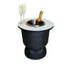 BEISTELLTISCH MIT EDELSTAHL-KÜHLER Paris Schwarz/Champagner 43 cm - Champagner/Schwarz, Kunststoff (41/41/43cm) - COOTAB Cooler Table