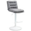 BARHOCKER Stoff grau - Weiß/Grau, Textil/Metall (42/94/56cm) - CLP