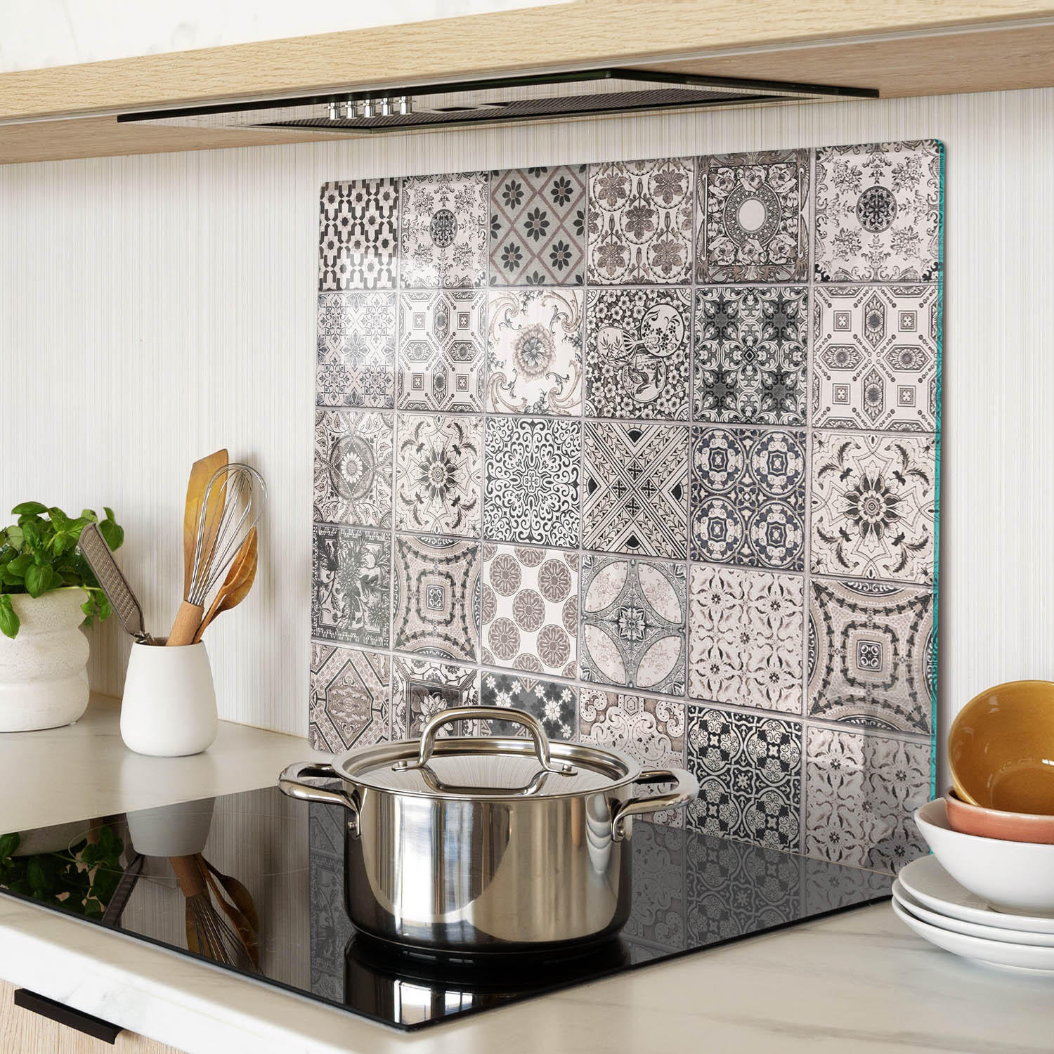 GLASPLATTE 60x52 cm Keramikfliesen - Beige, Glas (60/0.4/52cm) - TULUP