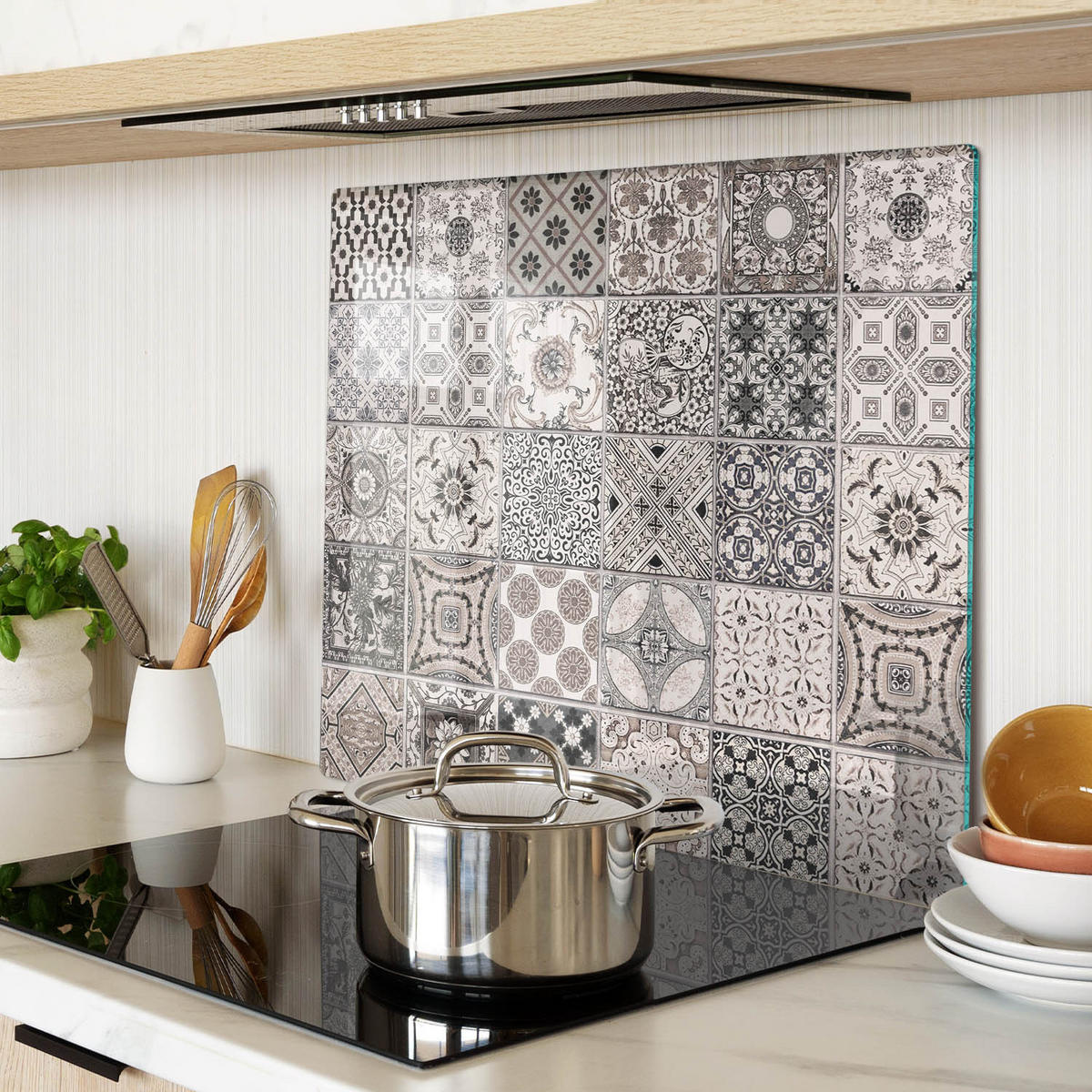 GLASPLATTE 60x52 cm Keramikfliesen - Beige, Glas (60/0.4/52cm) - TULUP