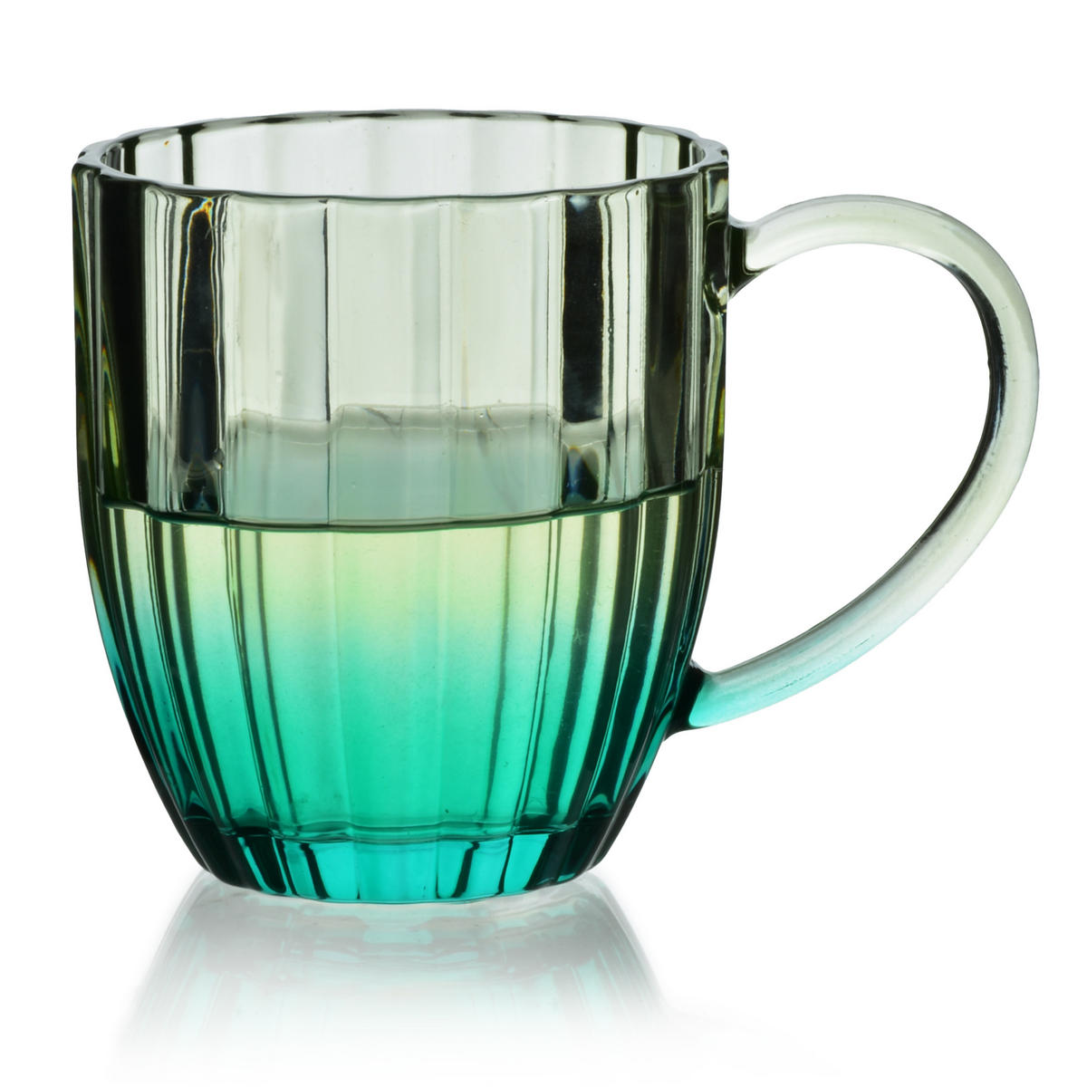 BECHER Vini Grün 9/13/10 cm Glas - Grün, Glas (0.35L) - Mondex