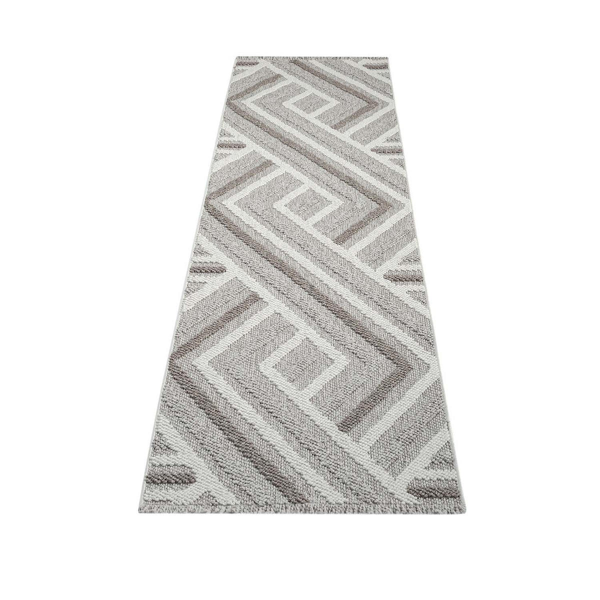 KURZFLOR-TEPPICH Lindo 7590 Beige 80x300 cm - Beige/Grau, Textil (80/300cm) - carpet city