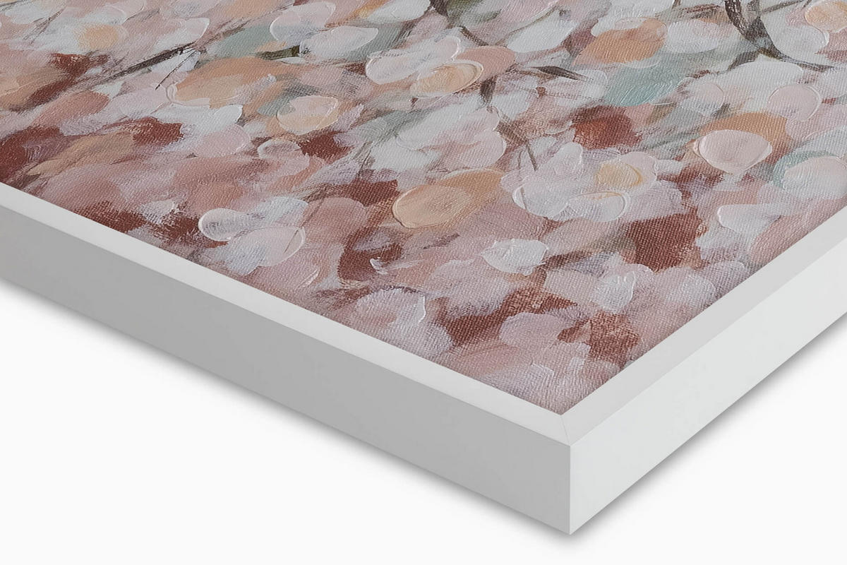 ACRYLBILD HANDGEMALT 100/75 cm - Pink/Grau, Holz/Textil (100/75cm) - KUNSTLOFT