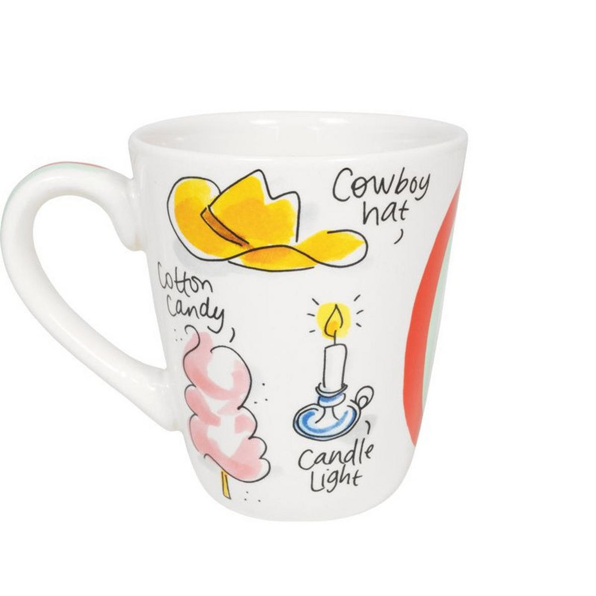 BECHER Love Letter C in Bunt - 350 ml - Multicolor, Keramik (0.35L) - Blond Amsterdam