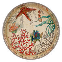 SERVIERTABLETT Ø 35 cm Sea Life - Multicolor, Kunststoff (35/4/35cm) - Rose & Tulipani