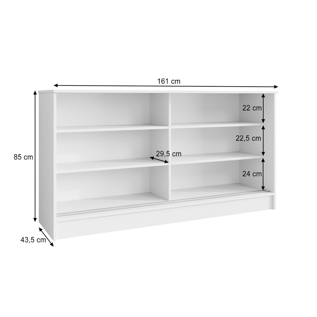 KOMMODE Horizon mit 2 Schiebetüren, Kaschmir+eiche Artisan, 160 cm - Kaschmir, Holzwerkstoff (161/85/43.5cm) - Beautysofa