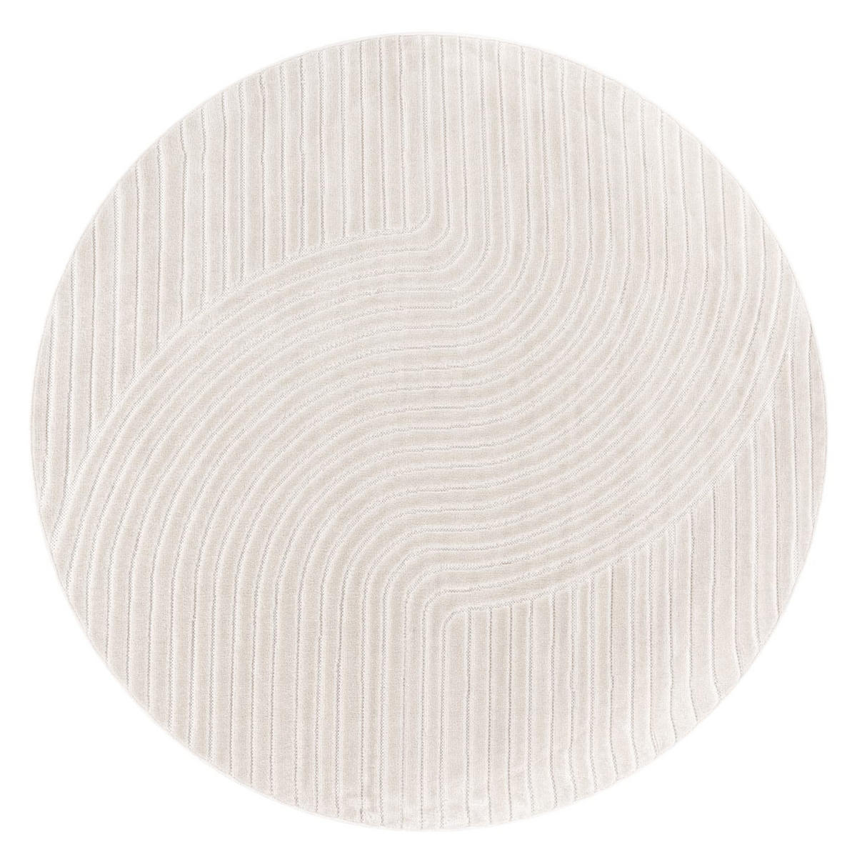 OUTDOORTEPPICH Ethno Creme Ø 200 cm - Creme, Kunststoff (200/200cm) - TT Home