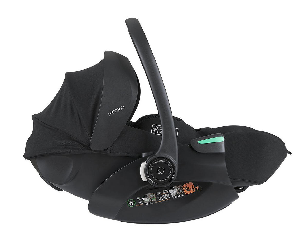 BABYSCHALE i-Xtend i-Size schwarz (40-87cm) Kopfstütze SPS Ganzkörperkissen - Schwarz, Kunststoff (46/75/54cm) - Kikka boo