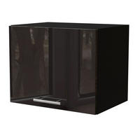 KLAPPHÄNGESCHRANK Essen W4B/45 Schwarz Hochglanz / Schwarz Matt 45 / 32,5 / 36cm - Schwarz Hochglanz/Schwarz, Holz/Holzwerkstoff (45/36/32.5cm) - Feldmann-Wohnen