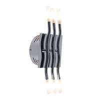 LED WANDLEUCHTE MEDUSA Silber Metall Glas - Silberfarben, Glas (14/8.5/35cm) - Globo Lighting