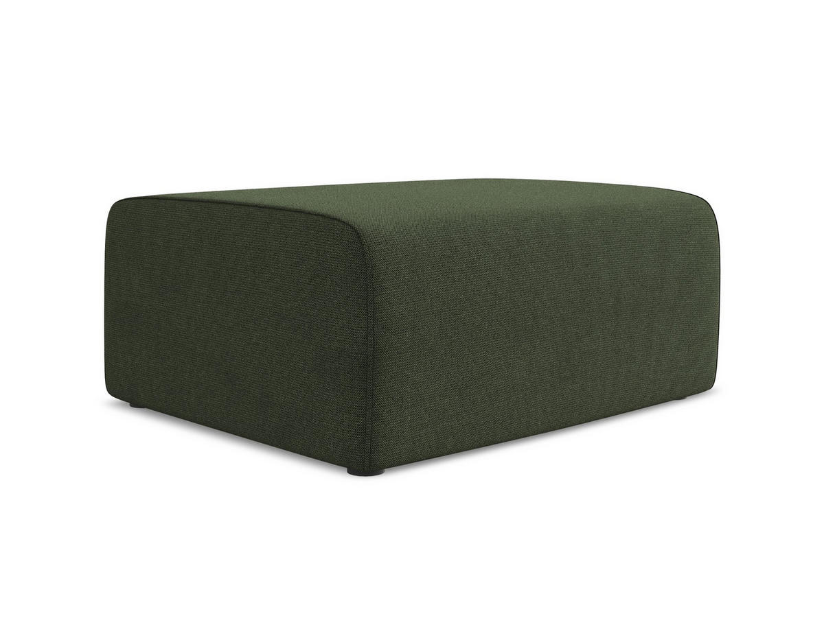 POUF Strukturstoff Stoff Grün - Blau/Schwarz, Kunststoff/Textil (90/80/60cm) - Makamii