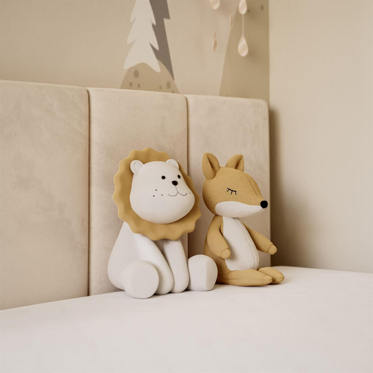 BOXBETT ELZA MINI mit Topper 80x200 cm Royal Velvet 173 - Beige, Textil - Lookway