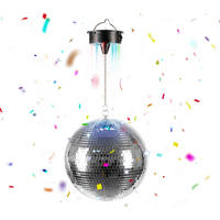 DISCOKUGEL - Silberfarben, Glas/Kunststoff (20/58/20cm) - Relaxdays