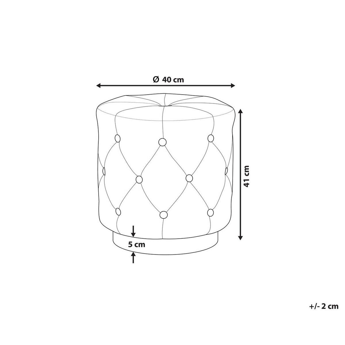 POUF Braun Carrollton - Goldfarben/Braun, Textil (40/41/40cm) - Beliani