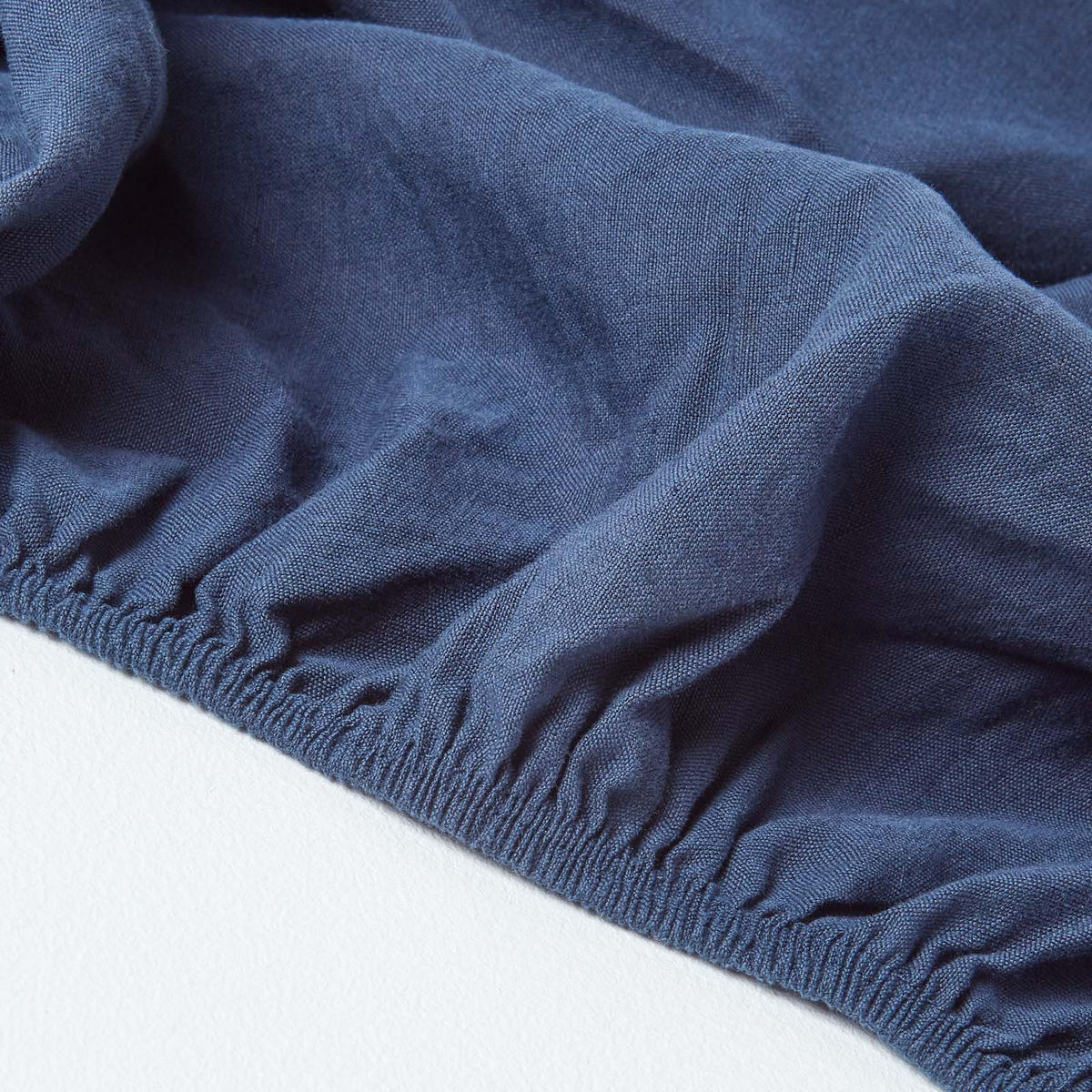 LEINEN-SPANNBETTLAKEN extra hoch, 60% Leinen & 40% Baumwolle - Blau, Textil (180/200cm) - Homescapes