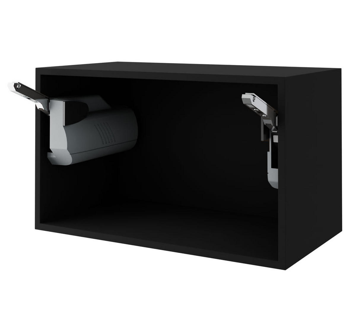 KLAPPHÄNGESCHRANK Salo W4B/60 Schwarz / Kaschmir Matt 60 / 32,5 / 36cm - Blum Aventos Klappenbeschlag - Kaschmir/Schwarz, Holz/Holzwerkstoff (60/36/32.5cm) - Feldmann-Wohnen