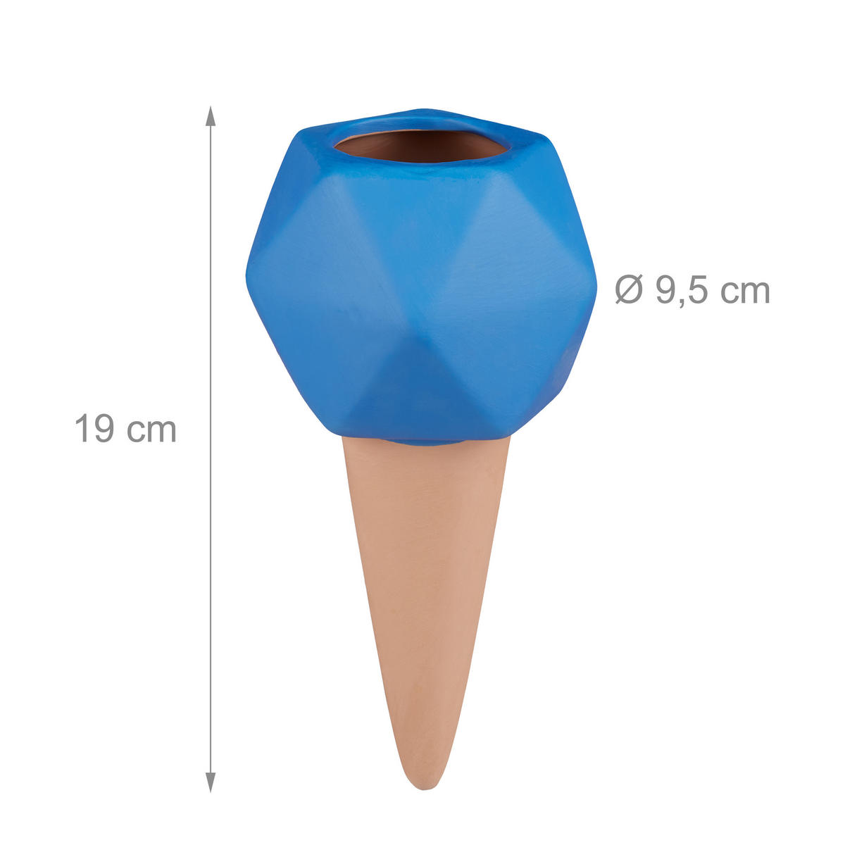 4XTONSPITZEN Bewässerung - Multicolor, Keramik (9.5/19/9.5cm) - Relaxdays