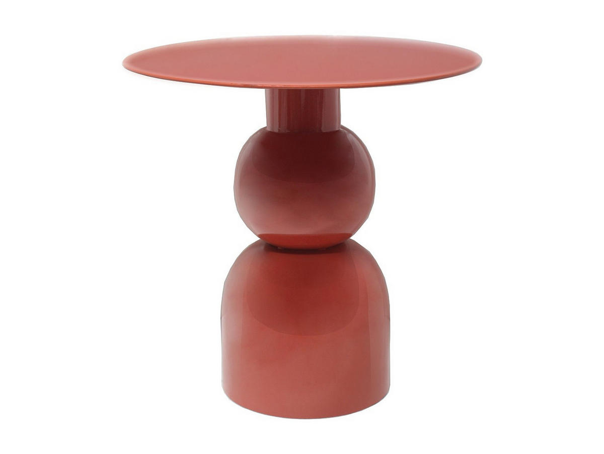 BEISTELLTISCH aus Metall - Terracotta - JASMIA - Braun, Metall (49.5/49.5/52.5cm) - Vente-Unique