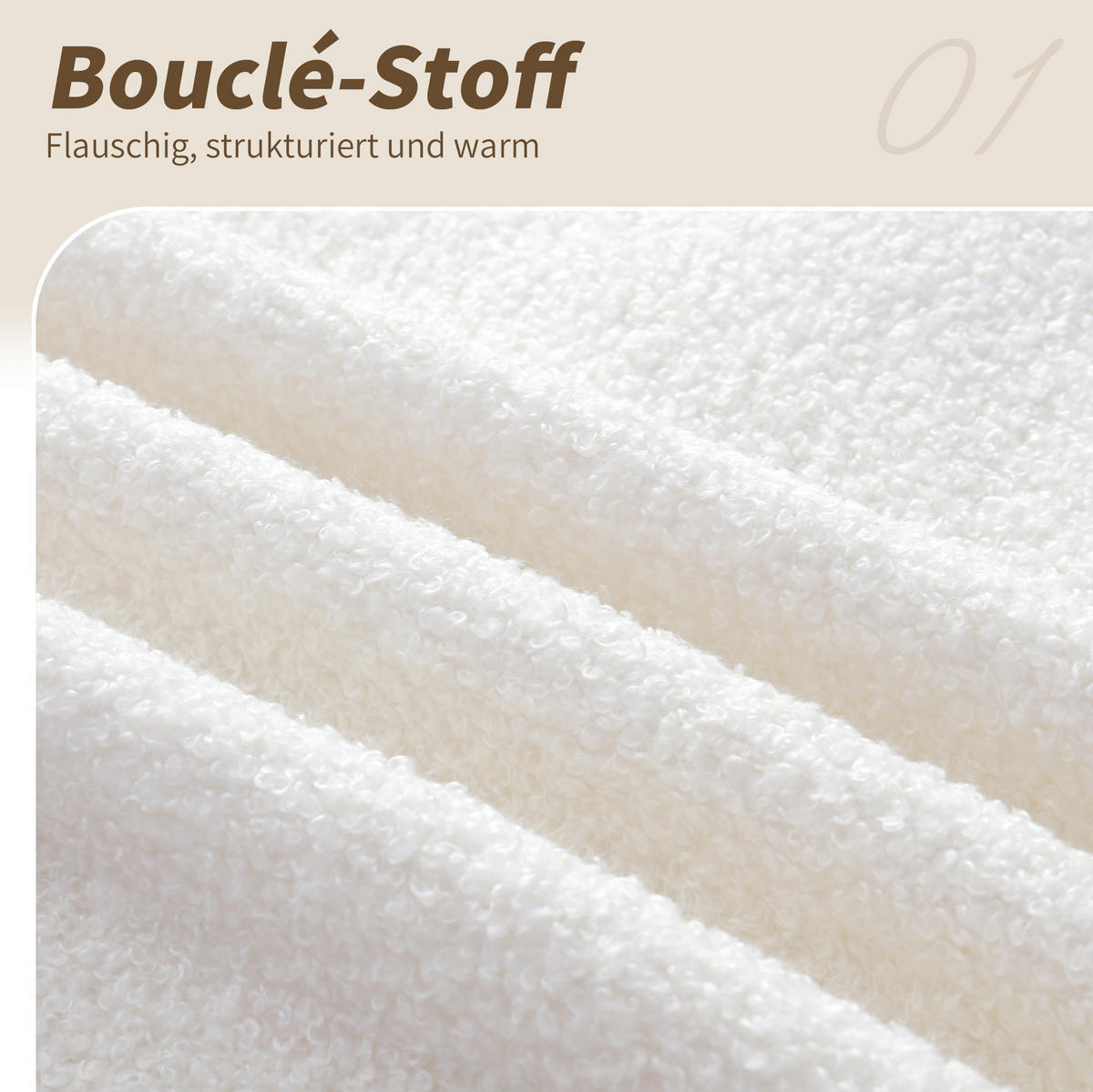 KINDERBETT 90/200 cm aus Bouclé mit Rundumschutz und Nachtlicht Beige - Beige, Textil (90/200cm) - Modenvie
