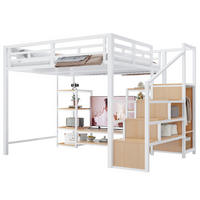 HOCHBETT 140x200 cm TV Ständer weiß - Weiß, Metall (140/200cm) - LEBENLANG