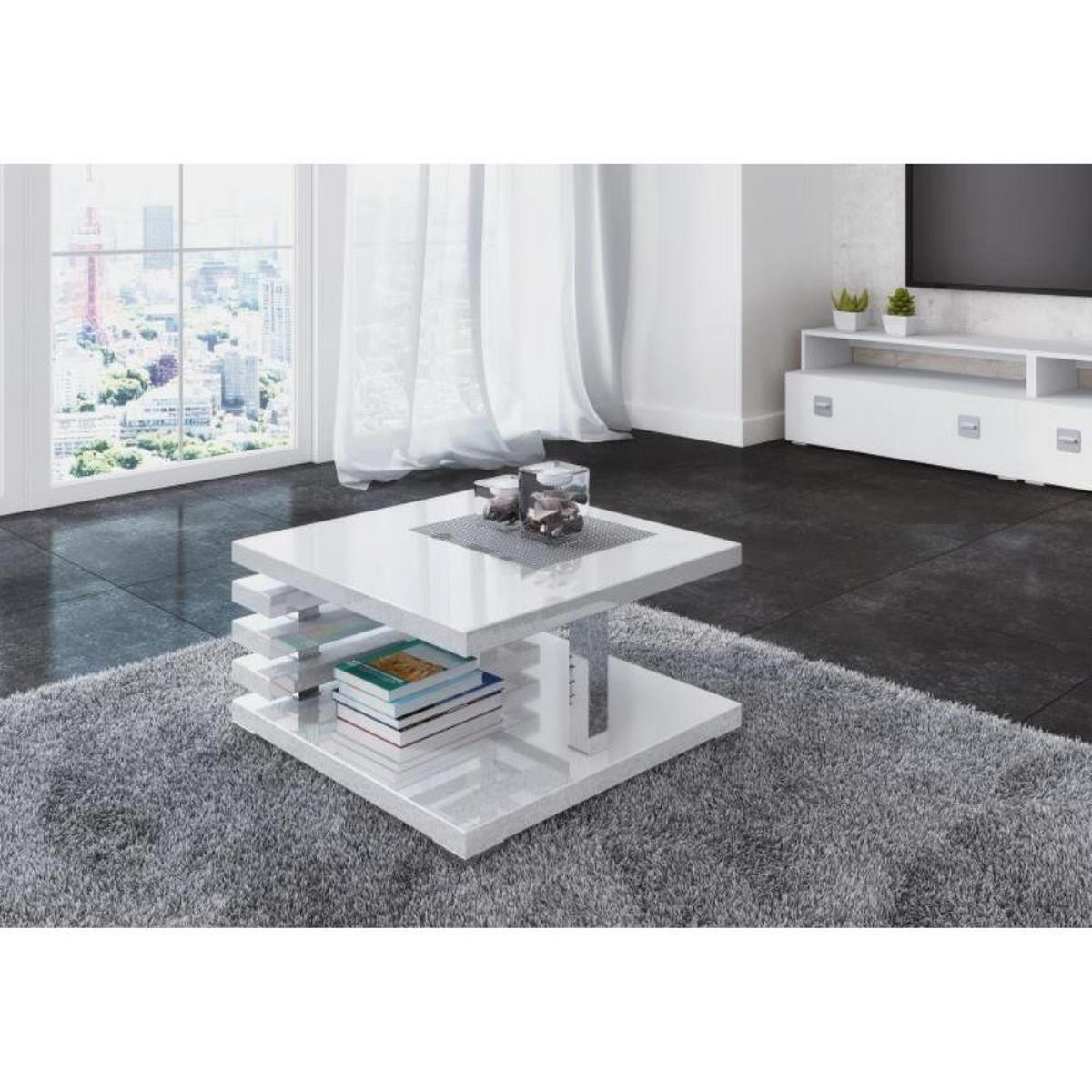 COUCHTISCH Kyoto 60x60 weißglanz - Weiß Hochglanz, Holzwerkstoff (60/60/32cm) - Beautysofa