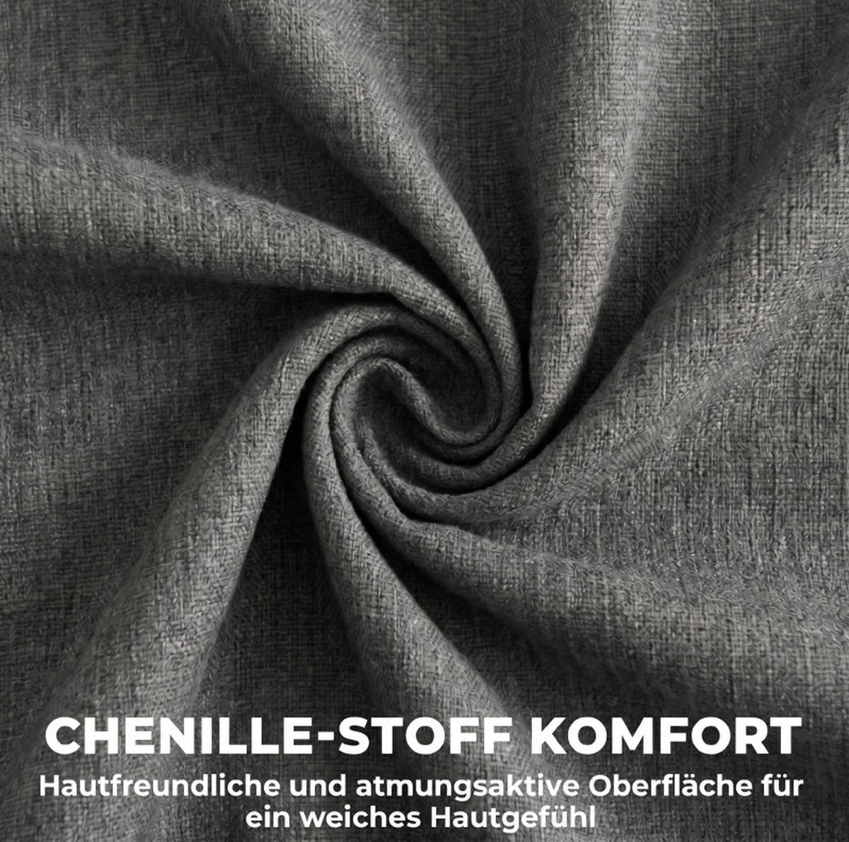 DREHSTUHL 72,5/65/118 cm grau aus Polyester mit Wippmechanik - Grau, Kunststoff (72.5/118/65cm) - OKWISH