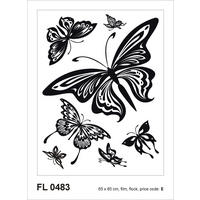 WANDTATTOO Schmetterlinge 65 x 85 cm - Schwarz, Papier (85/65/65cm) - Sanders & Sanders
