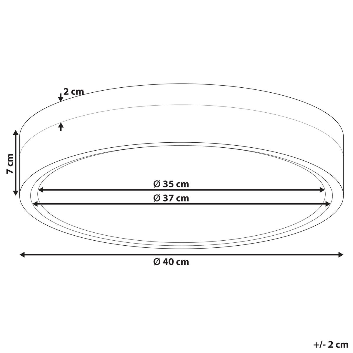 DECKENLEUCHTE Sakae 40/40/7 cm - Weiß, Metall (40/40/7cm) - Beliani