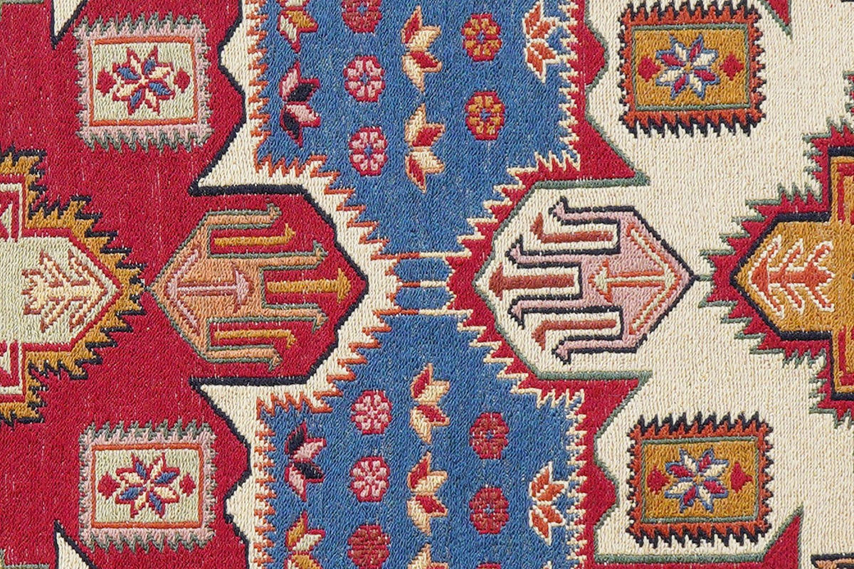 KELIM-TEPPICH handgewebt Sumak Shahsavan Blau 154/108 cm Schurwolle - Blau, Textil (108/154cm) - Looma