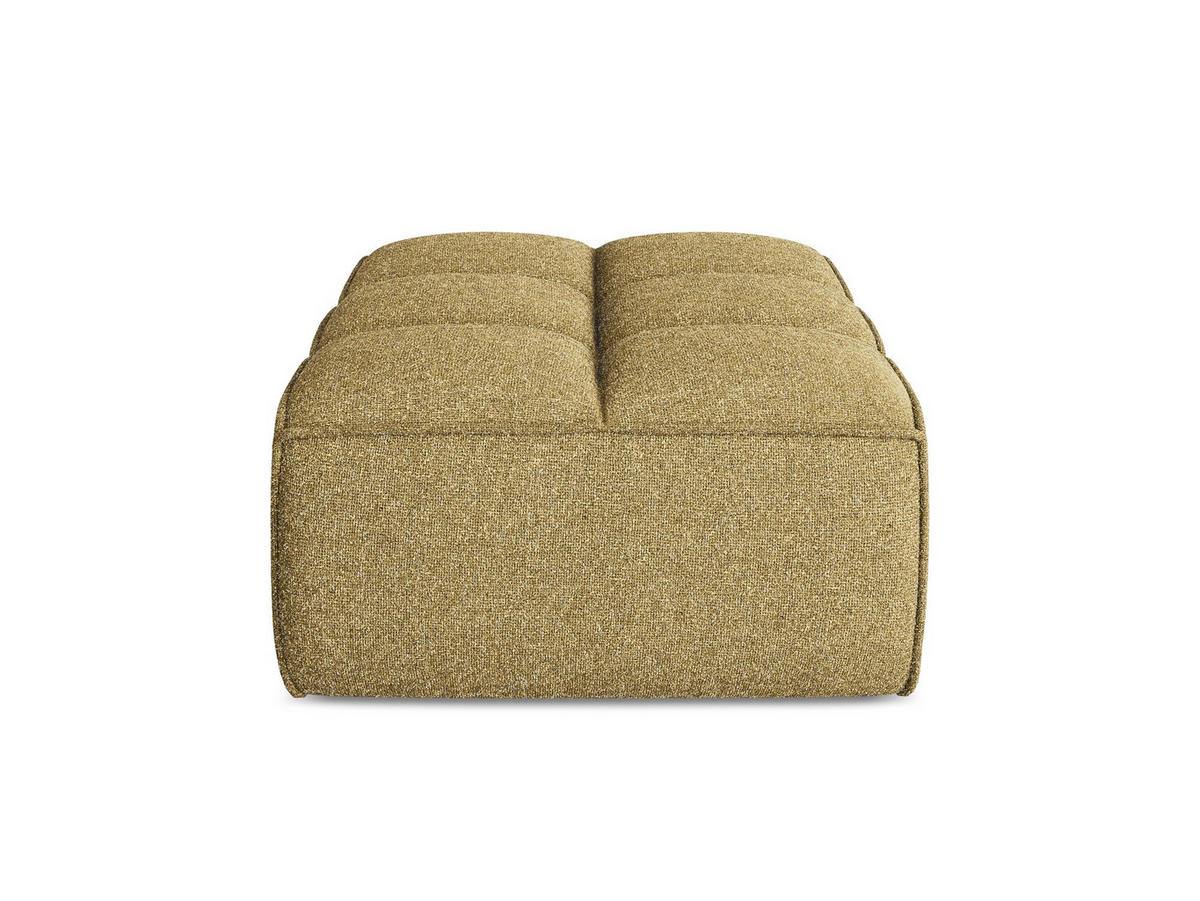 POUF Strukturstoff Stoff Gelb - Currygelb/Gelb, Kunststoff/Textil (80/43/93cm) - Makamii