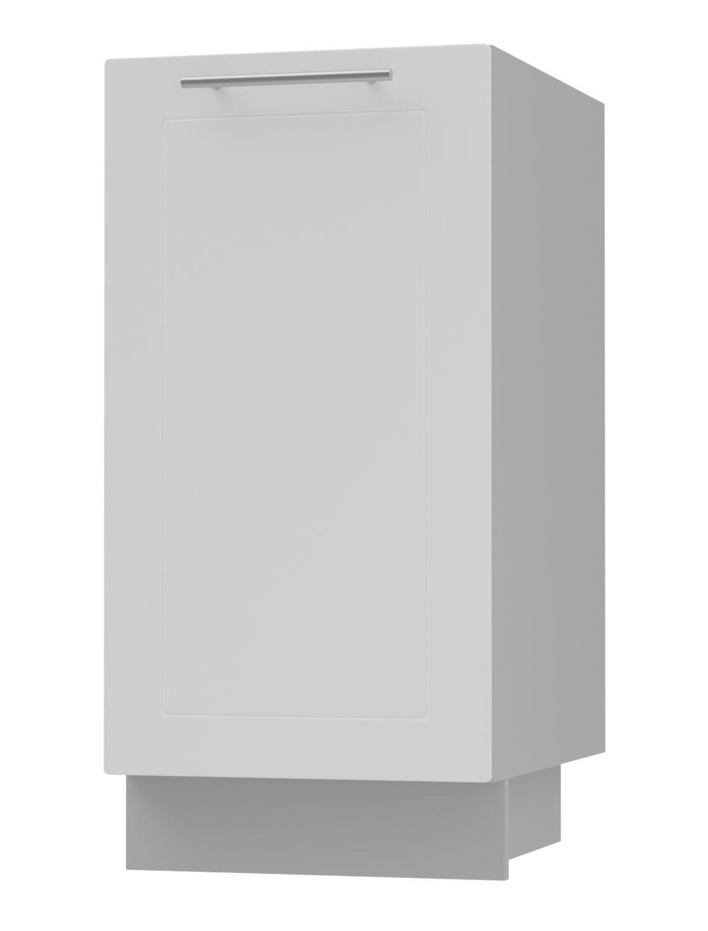 Feldmann-Wohnen Küchenunterschrank Weiß, Grau 40x82x50 cm